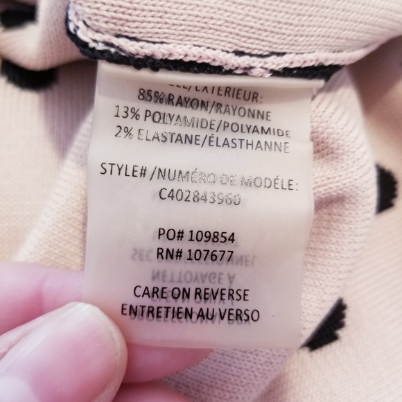 Alice + olivia black polka dots knit ribbed sleeveless dress - Picture 7 of 8